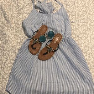 🆕 Seersucker pocketed dress